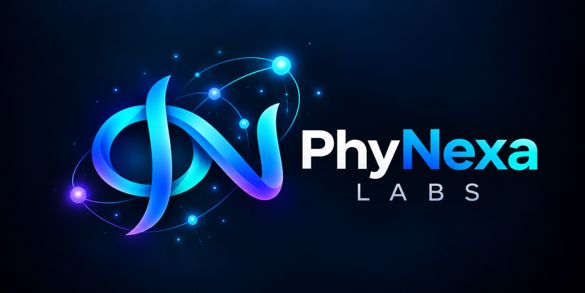 PhyNexa Labs brand mark with interconnected intelligent nodes